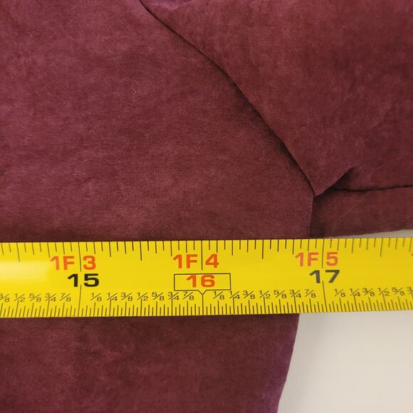 Kirious Juniors Puff Sleeve Corset Crop Top XL Square Neck Deep Maroon Romantic - Picture 5 of 7